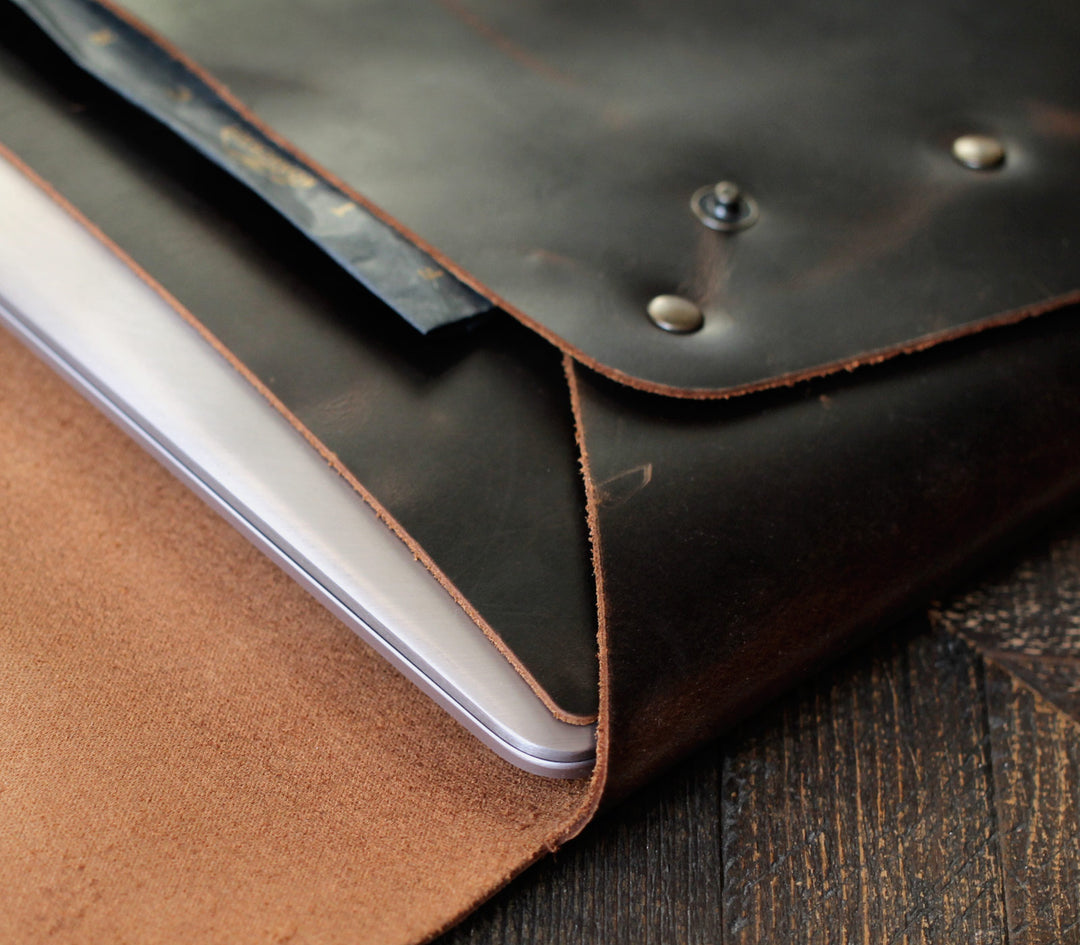 Leather Laptop Sleeve Custom Macbook Sleeve Brown Leather Macbook