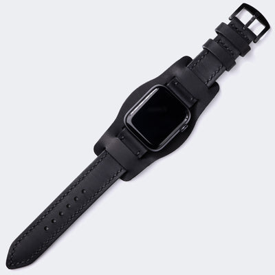 Custom Made Apple Watch Bund Strap - Black
