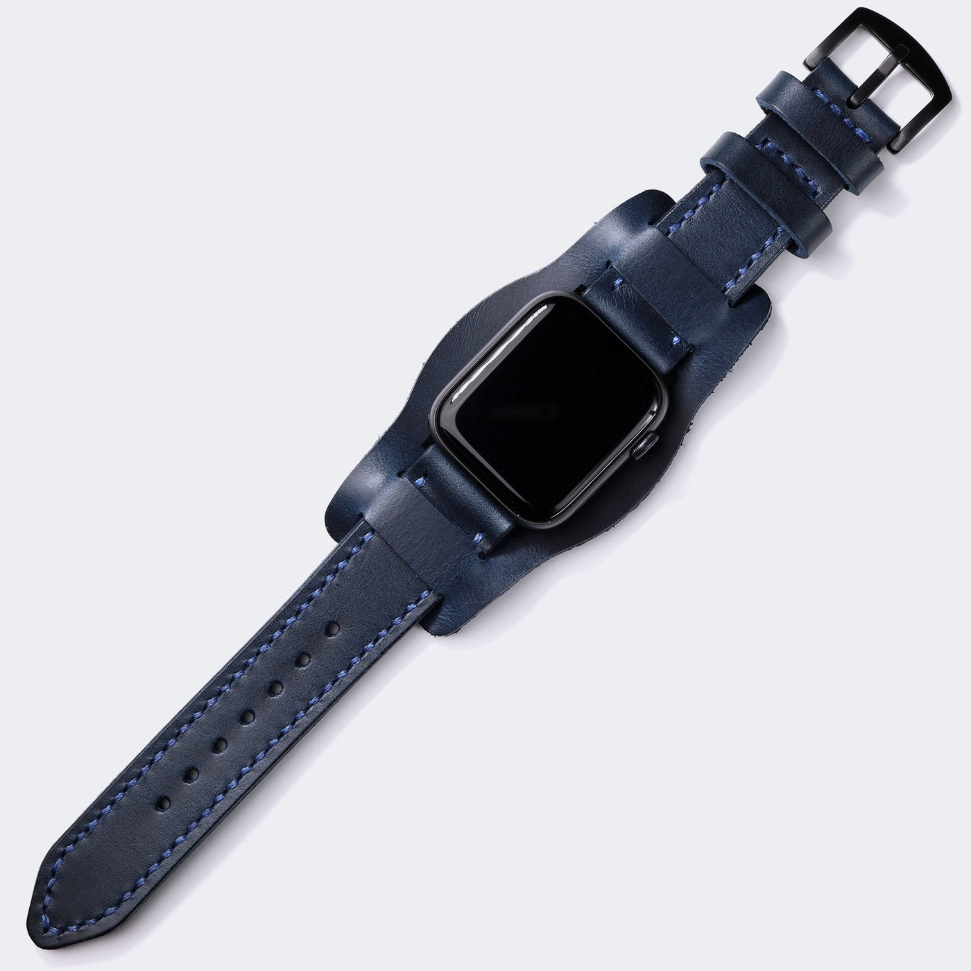 Custom Made Apple Watch Bund Strap - Indigo Blue
