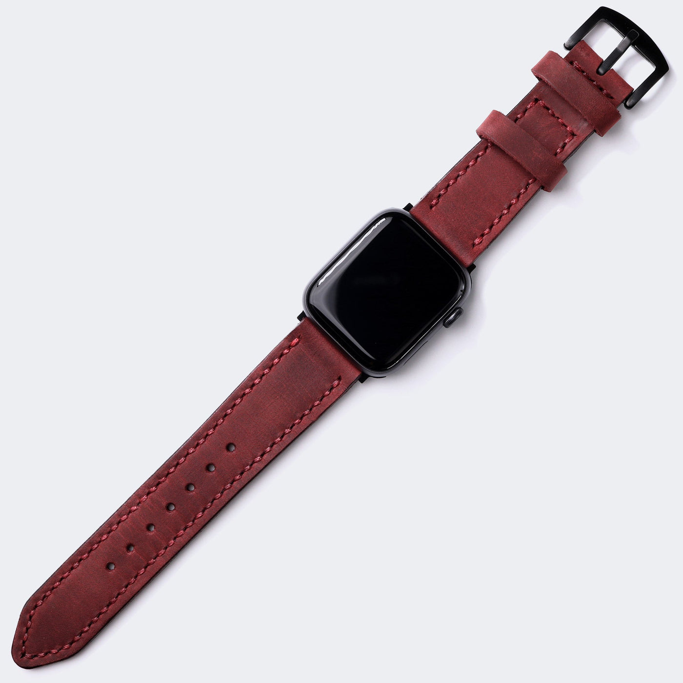 Custom Made Apple Watch Strap - Burgundy