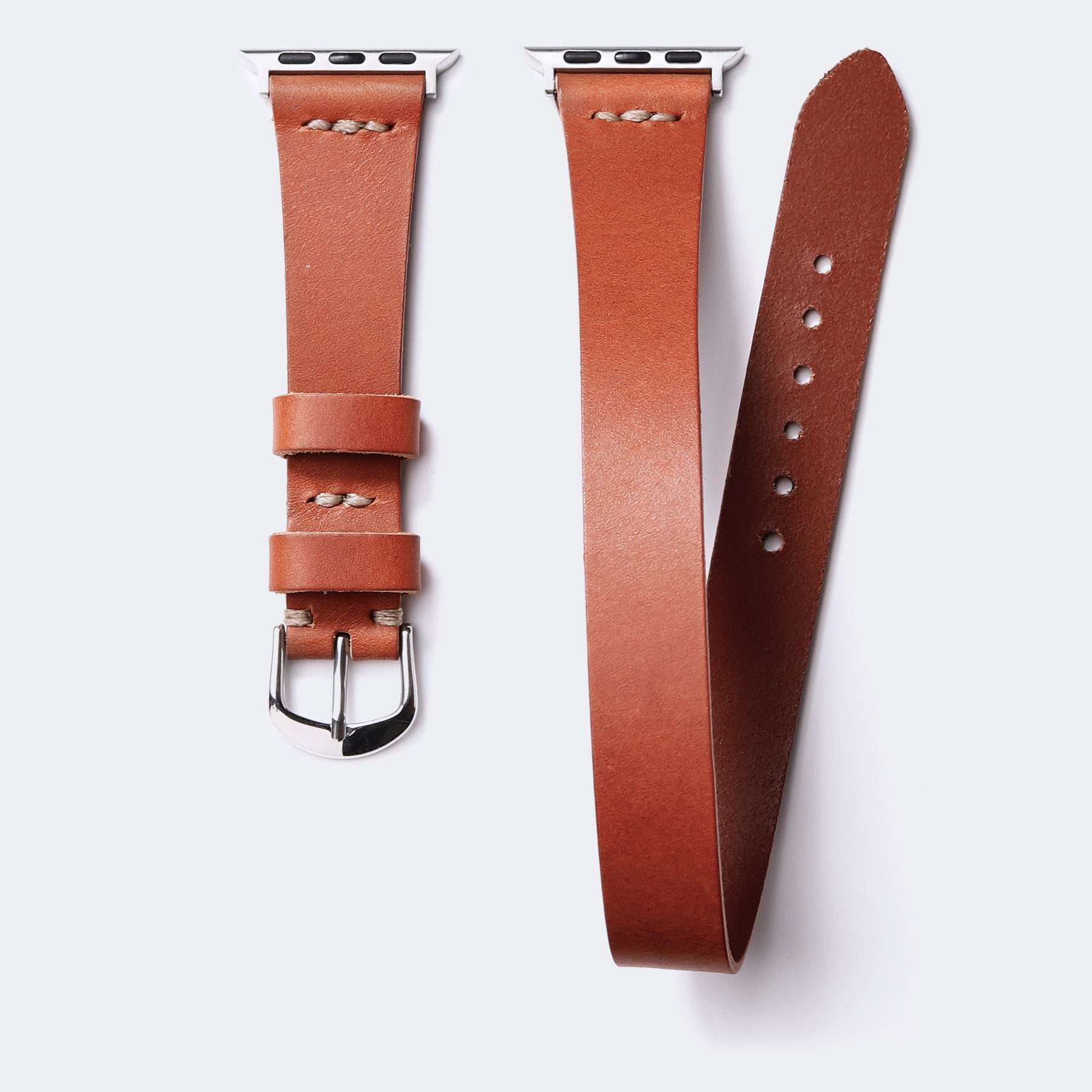 Apple Watch band in leather with two straps – eWatch Straps