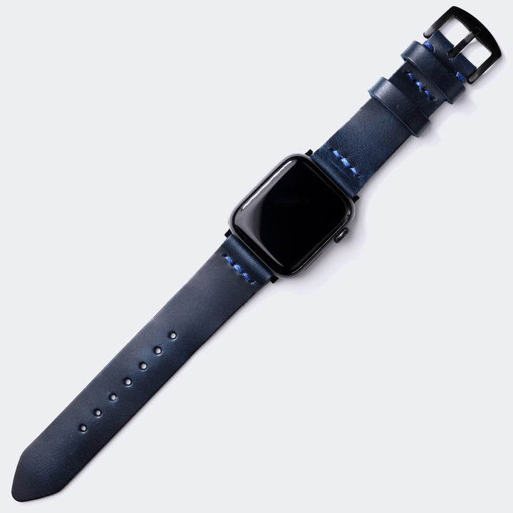 Apple Watch Leather Band - Indigo Blue Default Title #MWS Options 1