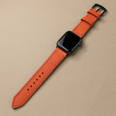 VegTan Leather Apple Watch Strap - Orange