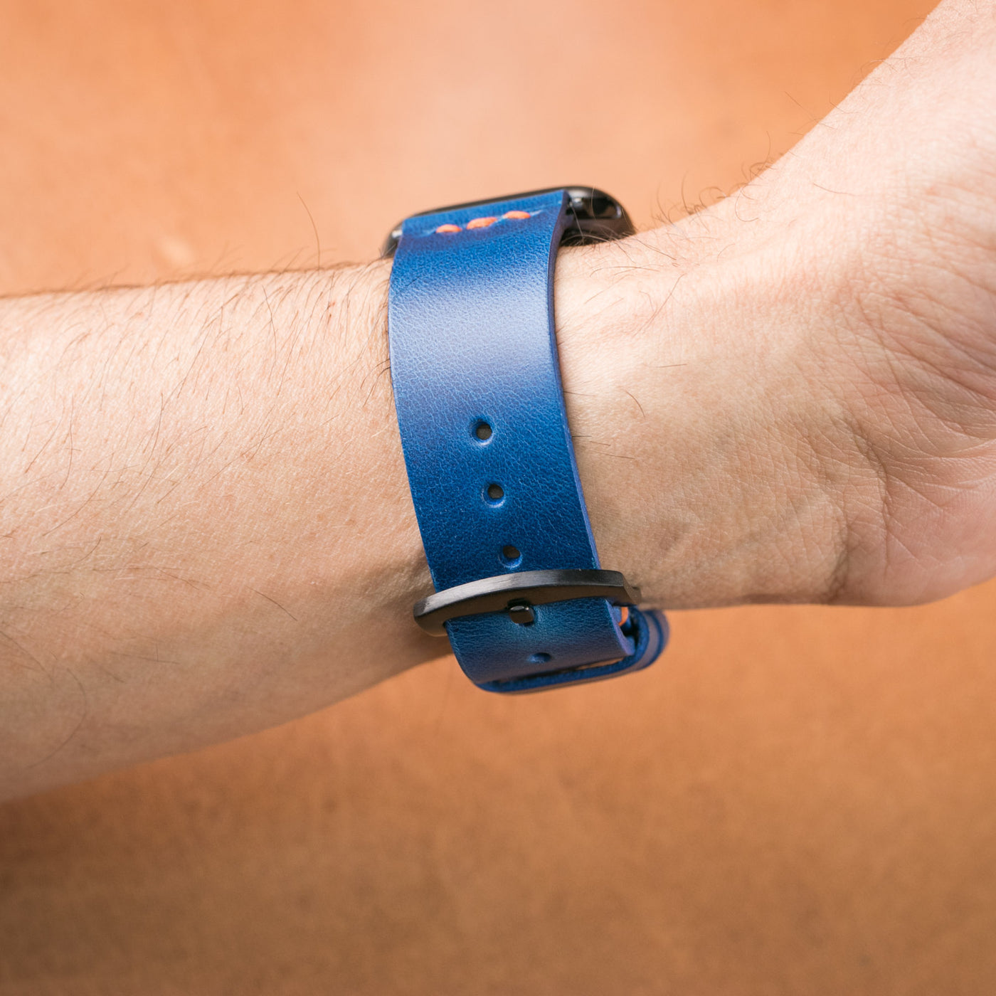 Apple Watch Leather Band - Cobalt Blue
