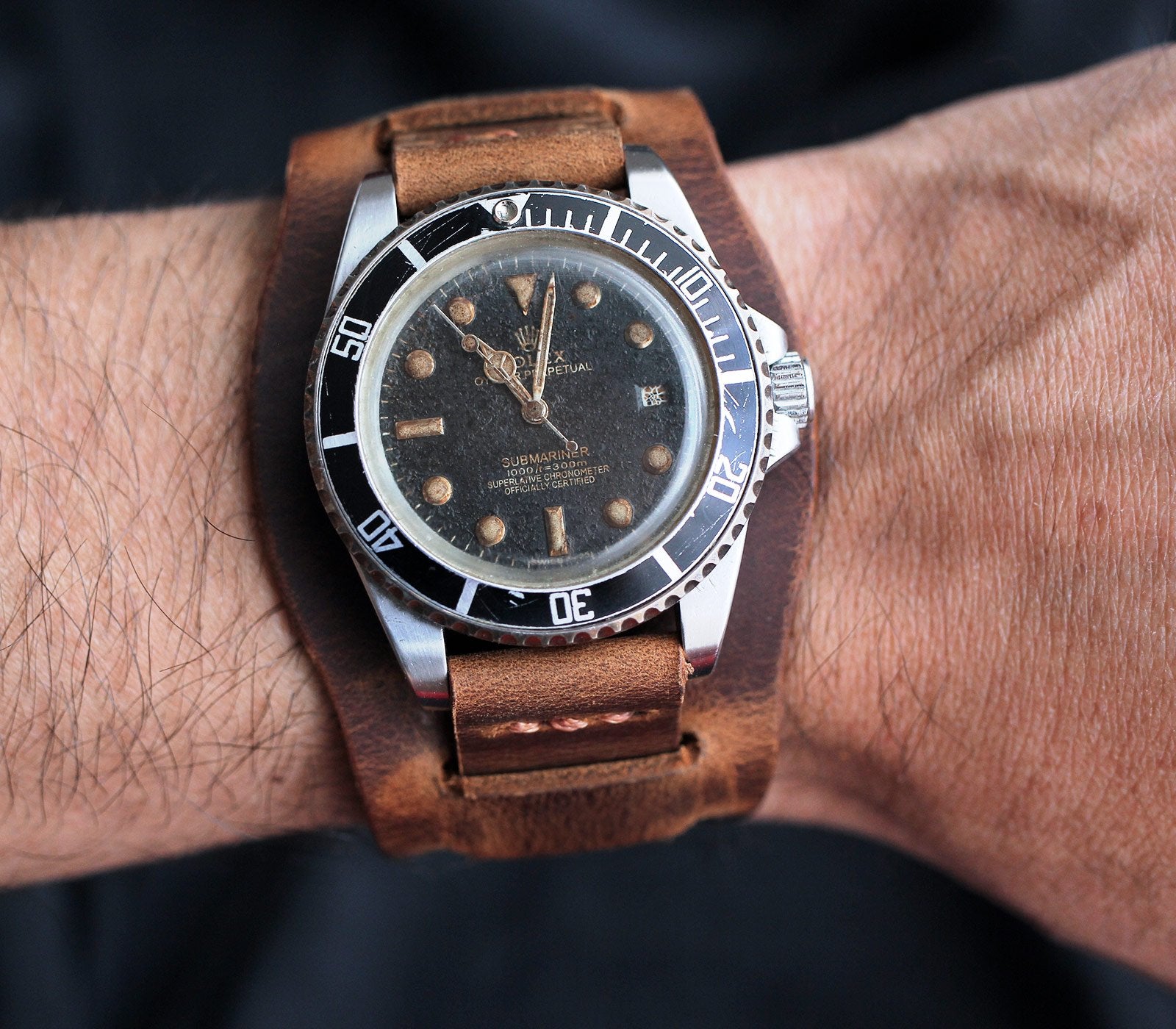 Leather Bund Watch Strap - Antique Brown – Roarcraft