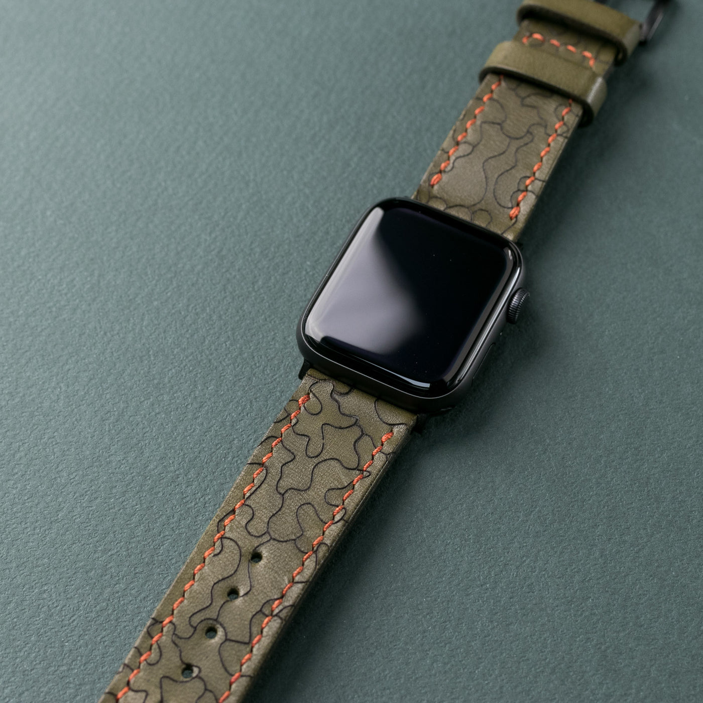 VegTan Leather Apple Watch Strap - Camouflage