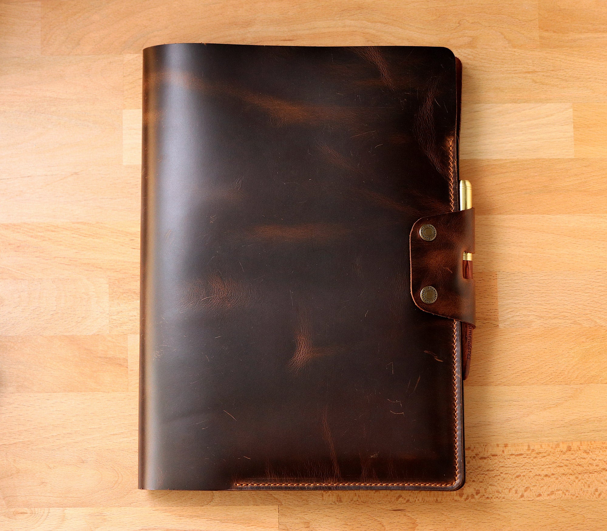 A4 Leather Padfolio - Handmade Document Organizer – Roarcraft