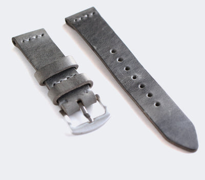 Leather Watch Strap - Antique Gray