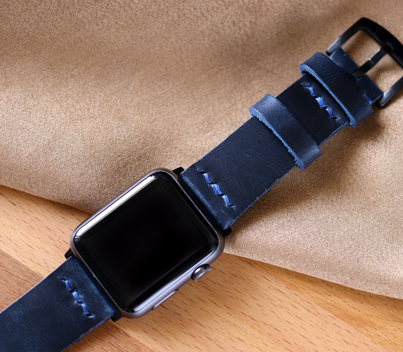 Apple Watch Leather Band - Indigo Blue