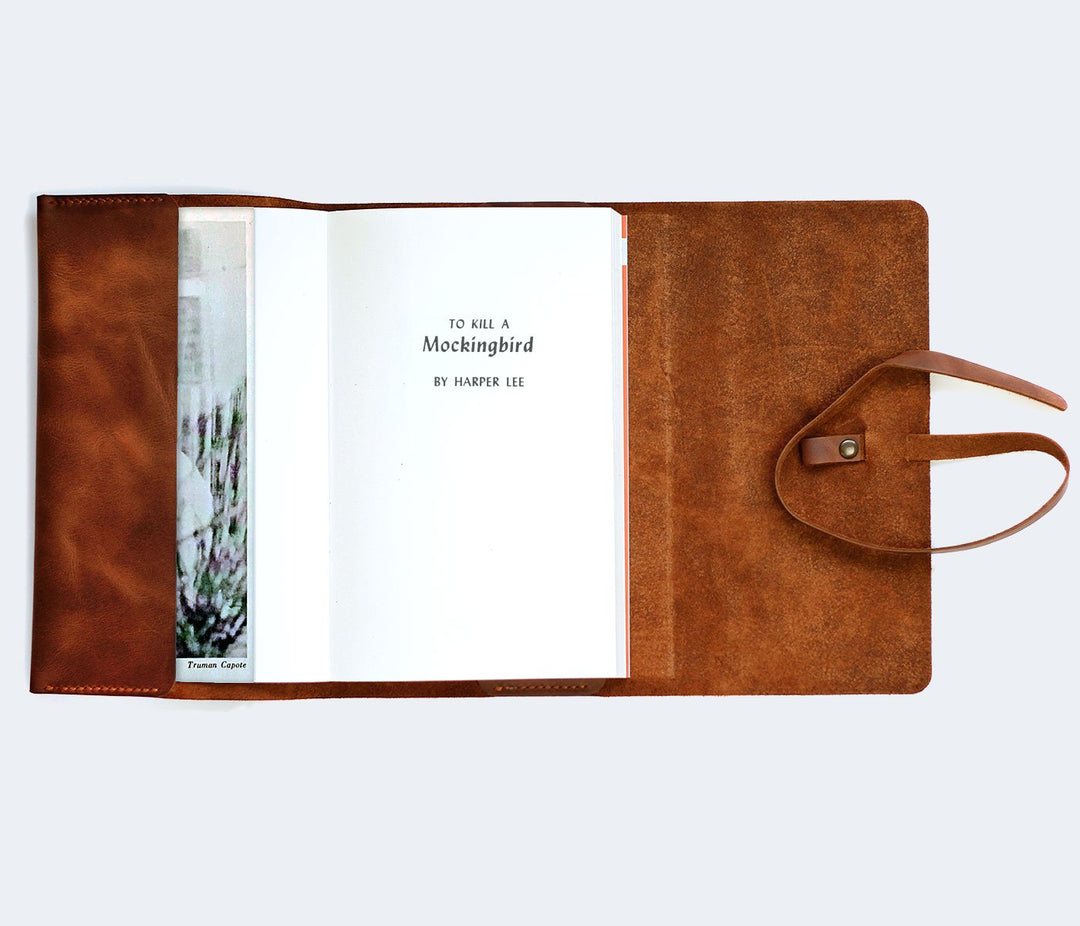 Handmade Leather Book Case – Roarcraft - Main Image