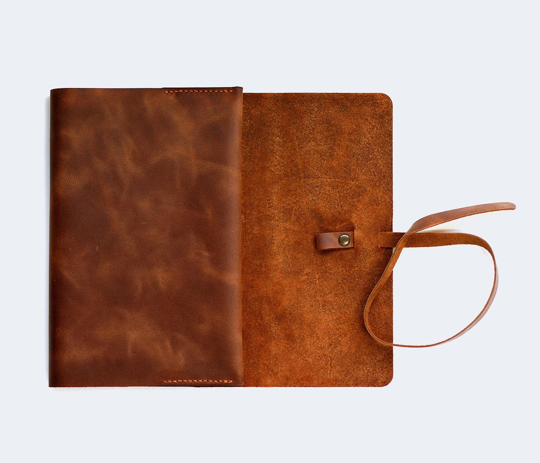 Handmade Leather Book Case Roarcraft Handmade Leather Book Case Roarcraft