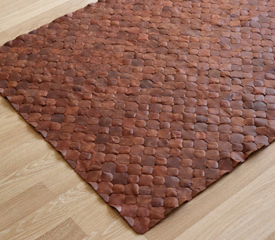 Knitted Leather Rug