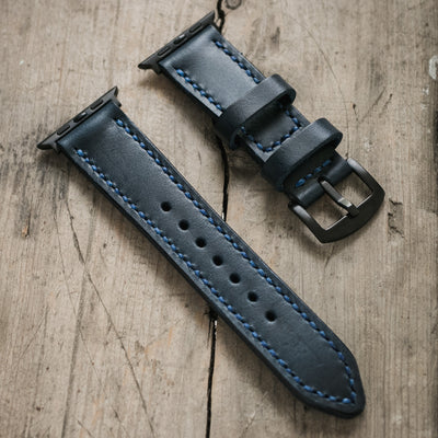 Custom Made Apple Watch Strap - Indigo Blue
