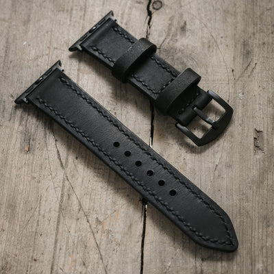 Custom Made Apple Watch Strap - Black