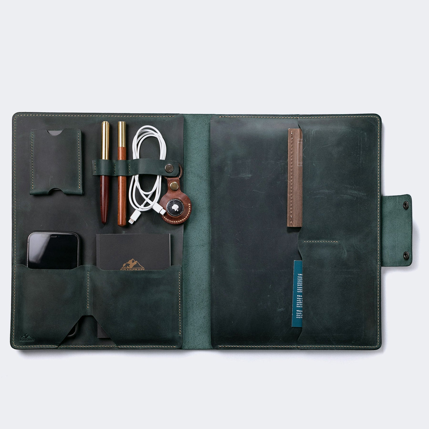Full grain leather remarkable 2 case with pen holder – DMleather