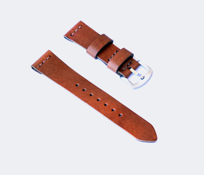 Leather Watch Strap - Cognac by Roarcraft