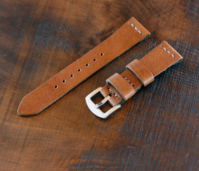 Leather Watch Strap - Cognac by Roarcraft
