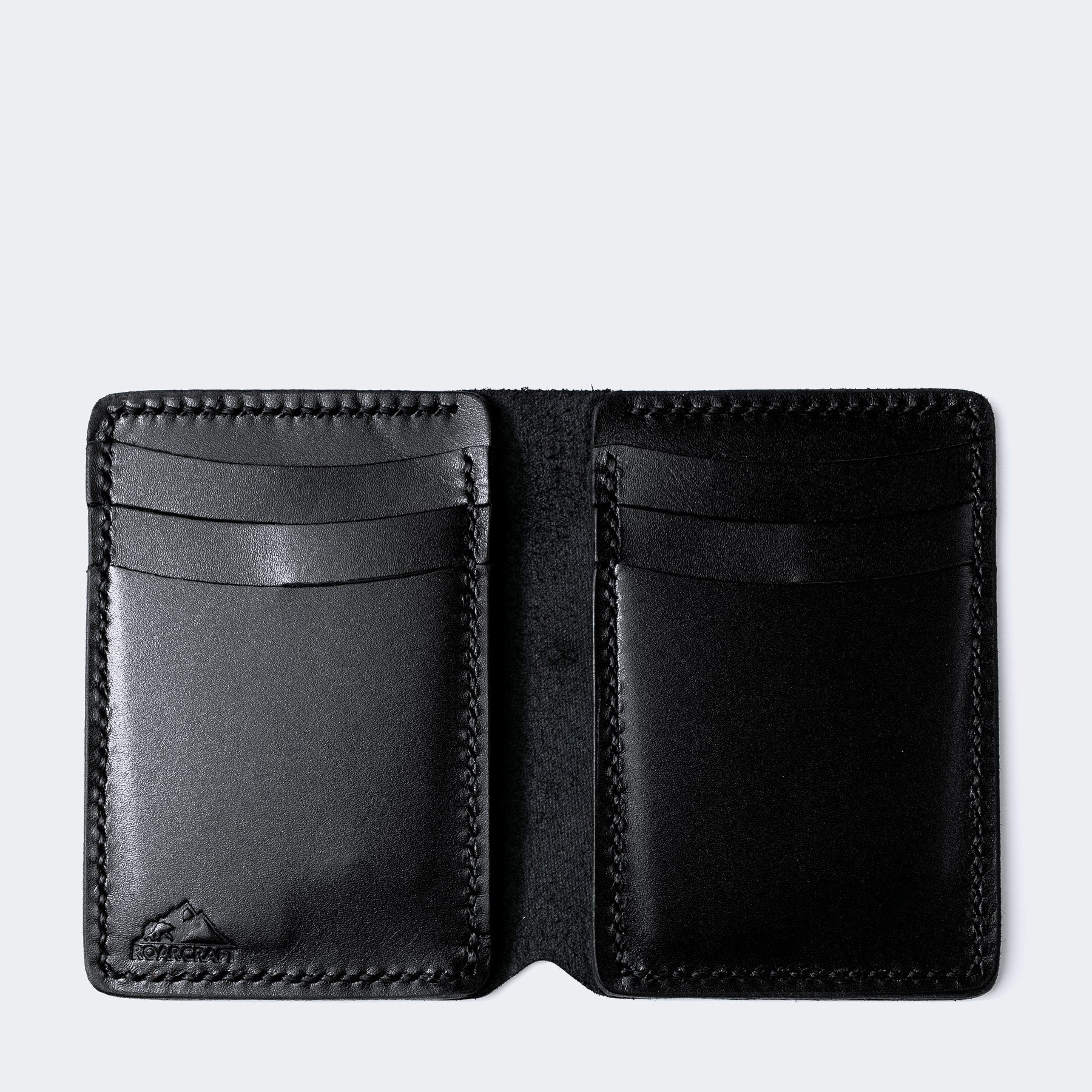 Vertical Bifold Leather Wallet - Personalized Engraving