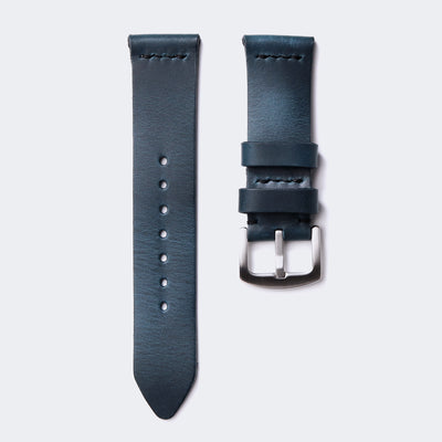 Leather Watch Strap - Blue Coral