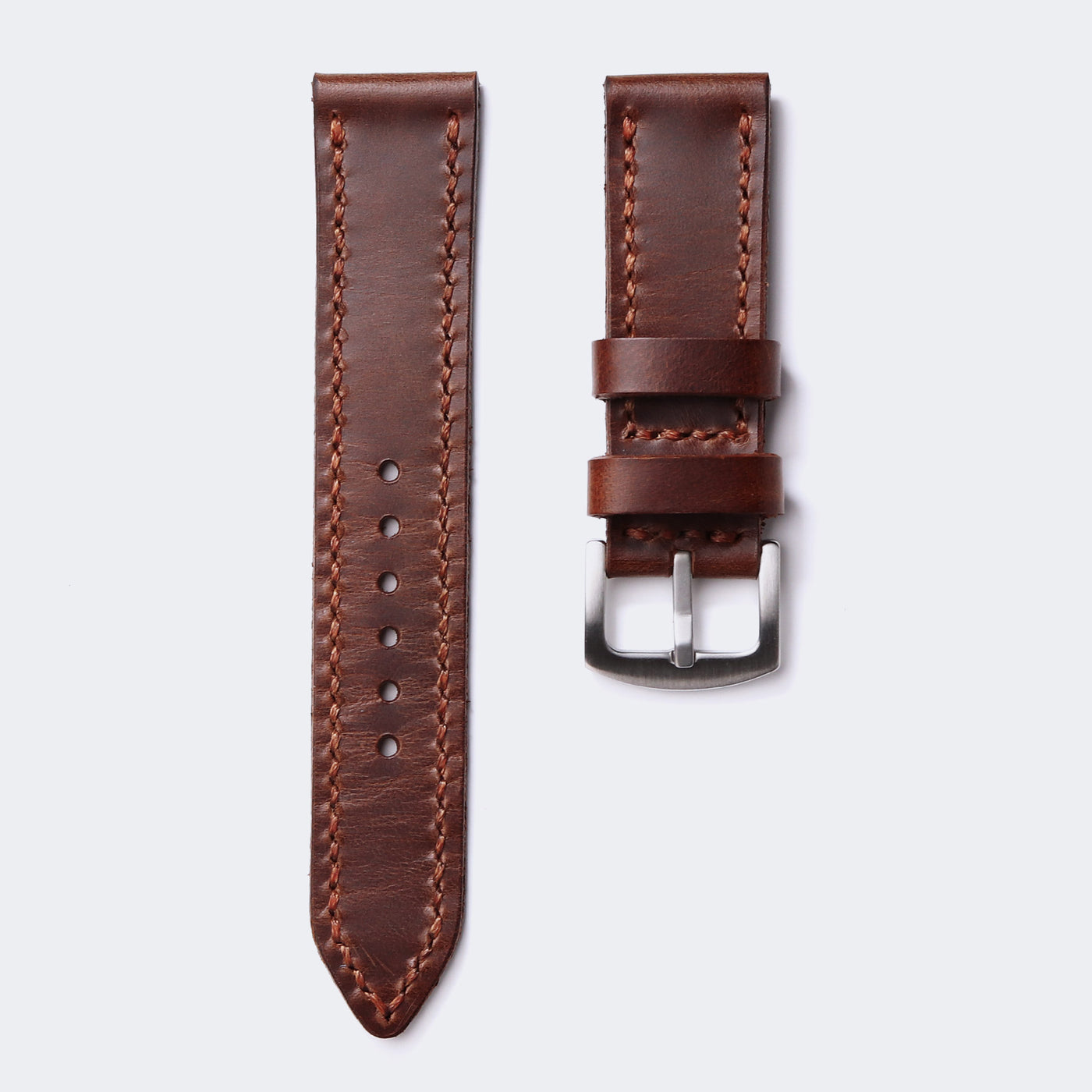 Custom Made Leather Watch Strap - Antique Brown