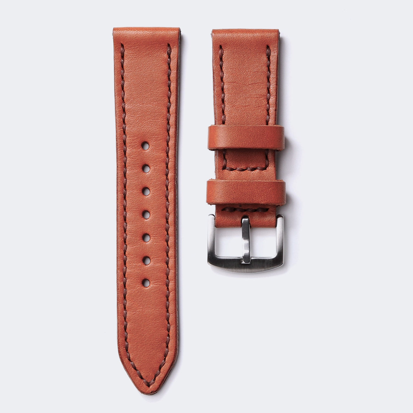 Custom Made Leather Watch Strap - Cognac