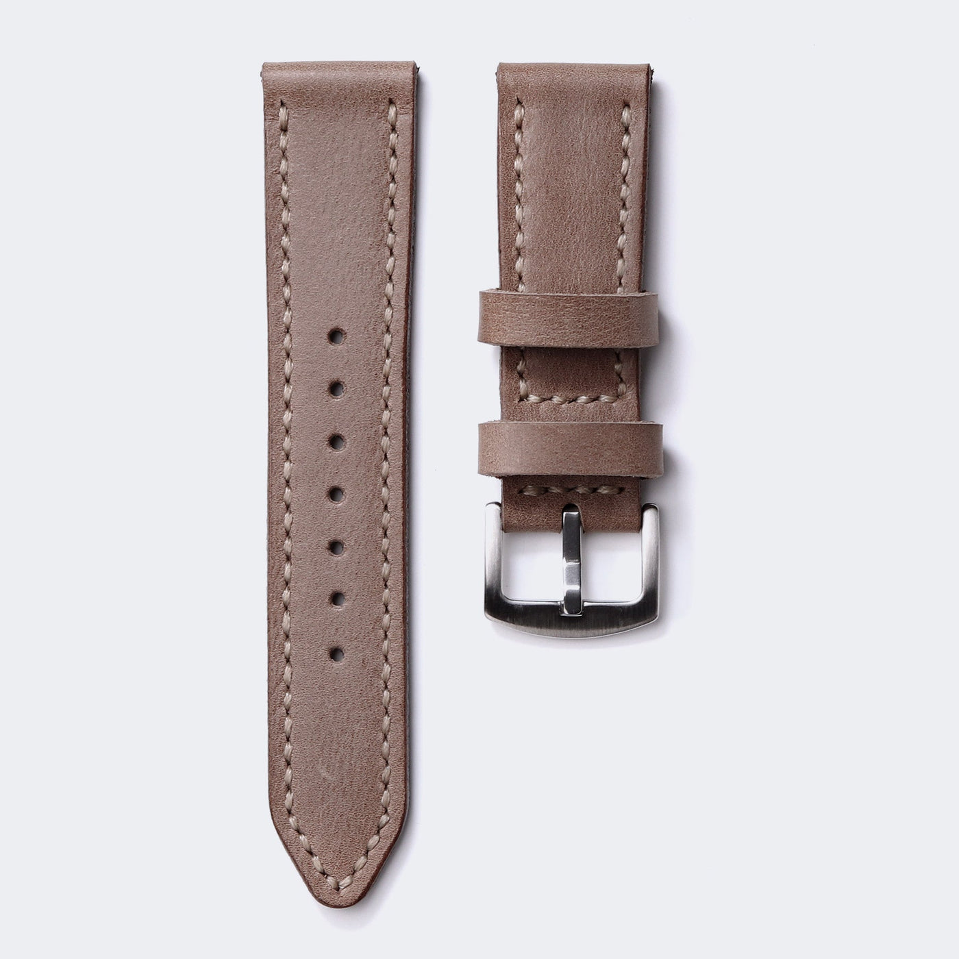 Custom Made Leather Watch Strap - Dark Beige