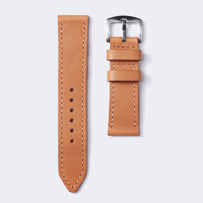Custom Made VegTan Leather Watch Strap - Apricot