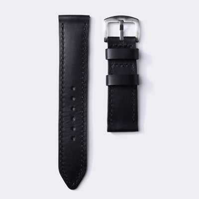 Custom Made VegTan Leather Watch Strap - Black