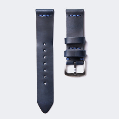 Leather Watch Strap - Indigo Blue