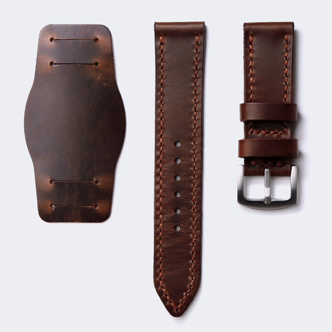 Custom Made Bund Watch Strap Antique Brown – Roarcraft